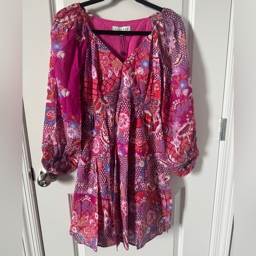 NWT Hale Bob Lightweight Long Sleeve Summer Dress XS